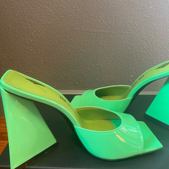 The Attico Sandal heel fluo green. - Picture 9 of 13